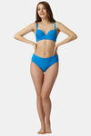Soie Padded Wired Medium Coverage T-Shirt Bra - Blue — thumbnail 6